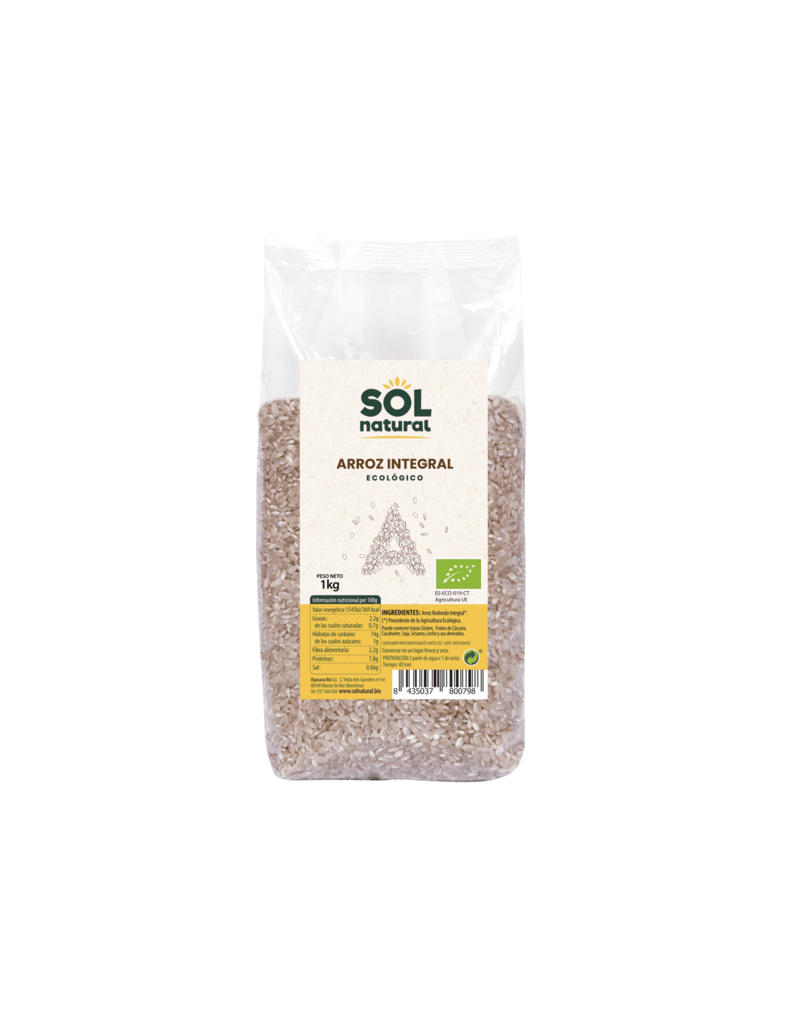 Arroz Redondo Integral Bio - Sol Natural_0