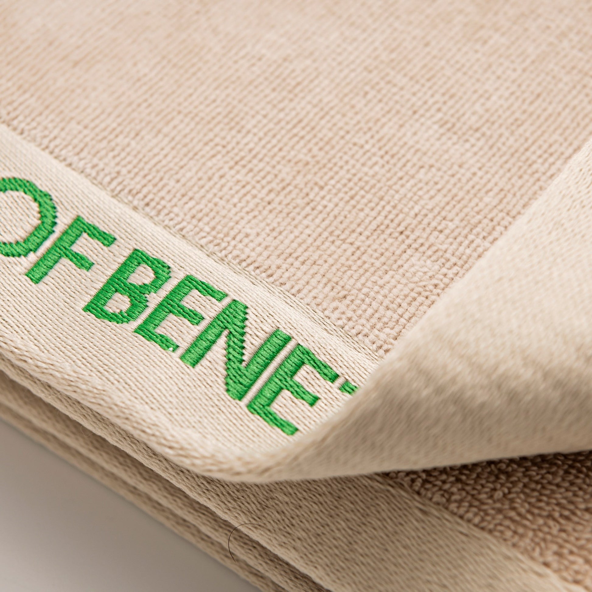 Toalla De Playa 90x160cm 380gsm 100% Algodón Velour Beige Con Logo Neutral Be_5