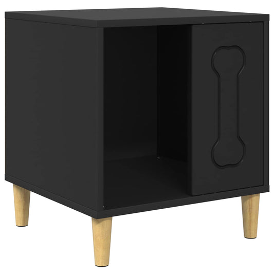 Casa Para Perros Negro 44 X 42 X 49 Cm Madera De Ingeniería_0