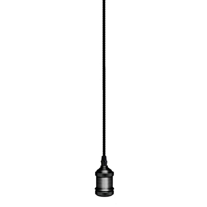 Suporte para candeeiro vintage Black Pearl, cabo têxtil, 1m E27 Garza Lighting