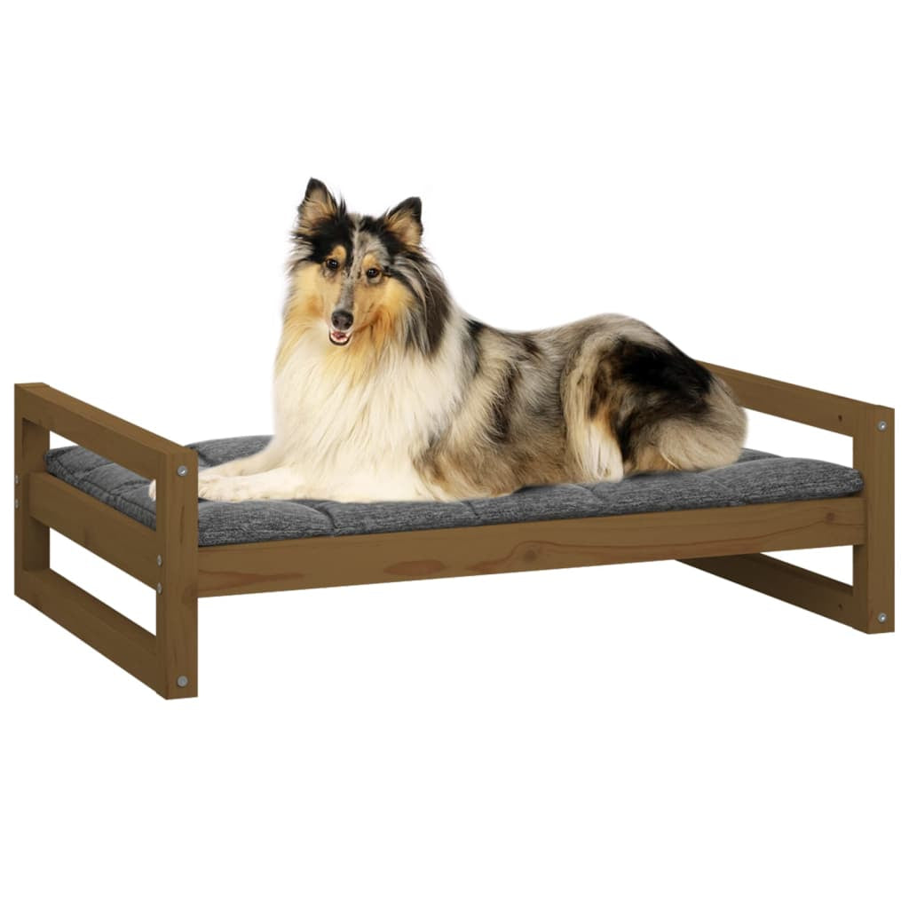 Vidaxl Cama Para Perros Madera Maciza Pino Marrón Miel 95,5x65,5x28 Cm_3