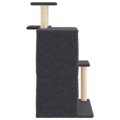 Rascador Para Gatos Con Postes De Sisal Gris Oscuro 97 Cm_4