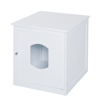 Pawhut Casa Para Gatos Extraíble Y Lavable Con Puerta Diseño 2 En 1 Blanco_4