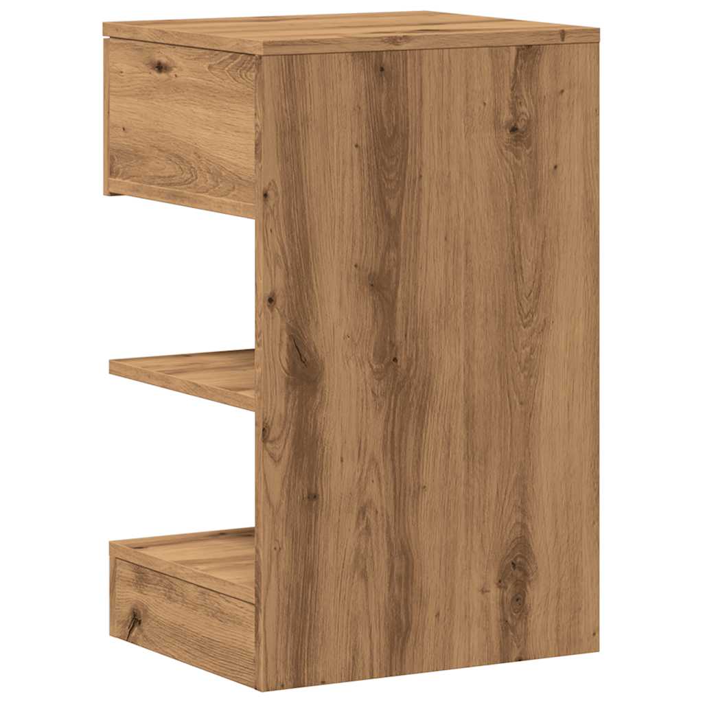 Mesita De Noche Madera De Ingeniería Roble Artisan 40x35x65 Cm_4
