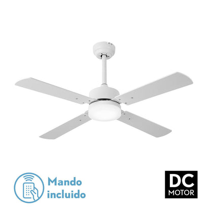 Ventilador 18w Dc Hupe Blanco 4 Asp.6 Vel.107d Remoto,memoria Y Temp.3000-4000-6000k_0