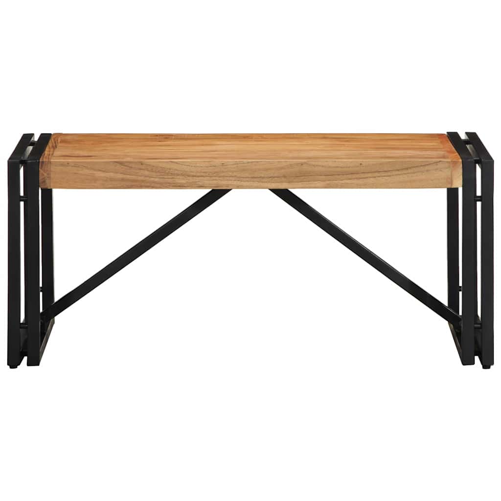 Mesa De Centro 80x40x35 Cm De Madera Maciza De Acacia_0