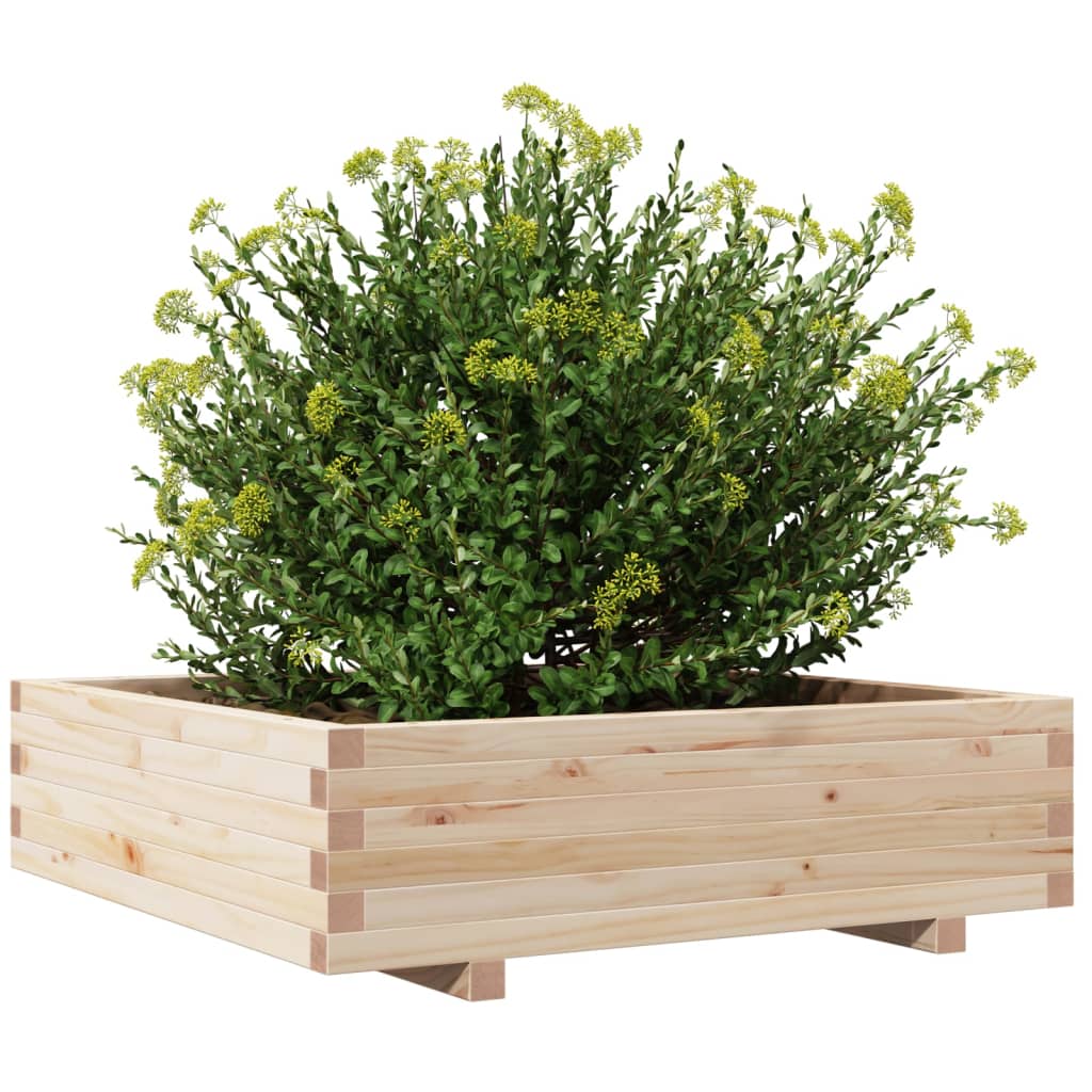 Jardinera De Madera Maciza De Pino 90x90x26,5 Cm_3