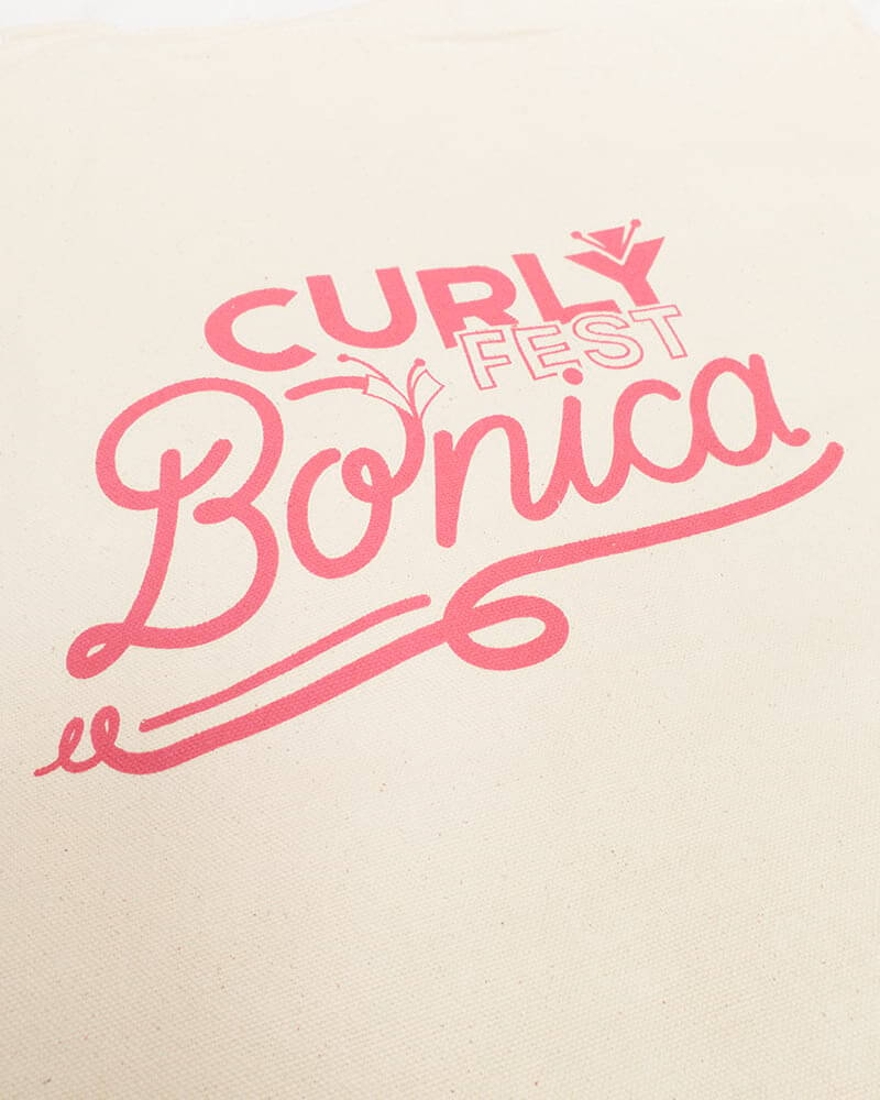 Bolsa Curly Fest - Bolsa De Algodón Grueso - Shopping Bag Bio Sakure_4