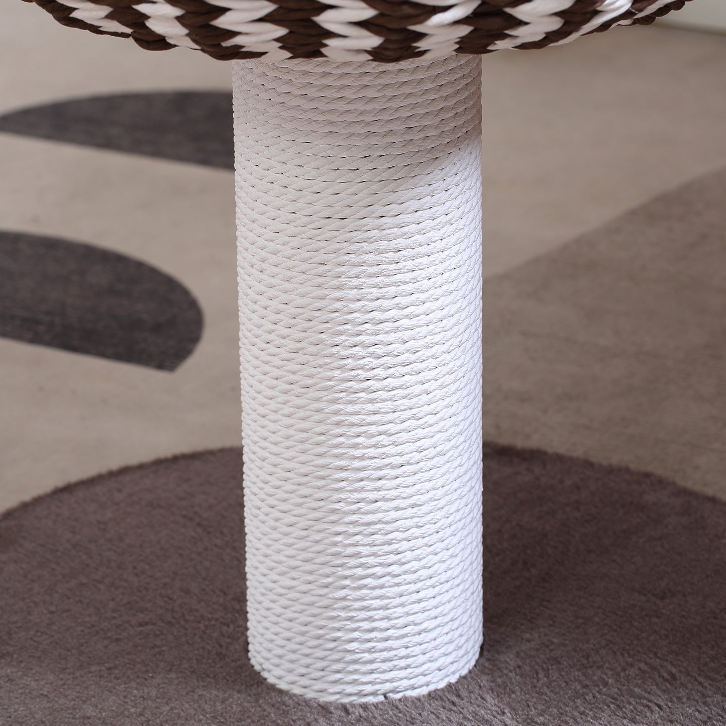 Pawhut Árbol Rascador Para Gatos Pequeño 52 Cm Con Cama Poste Y Cojín De Felpa_3