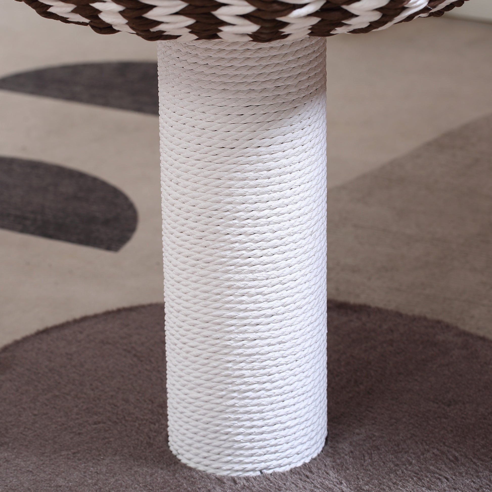 Pawhut Árbol Rascador Para Gatos Pequeño 52 Cm Con Cama Poste Y Cojín De Felpa_3