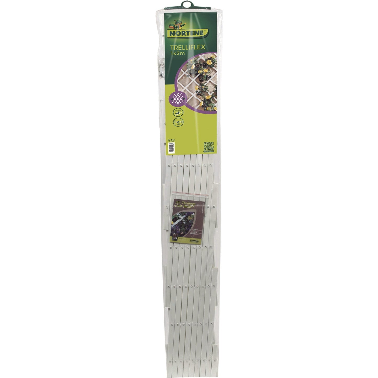 Treliça extensível em PVC 1x2 m branca Trelliflex Nortene