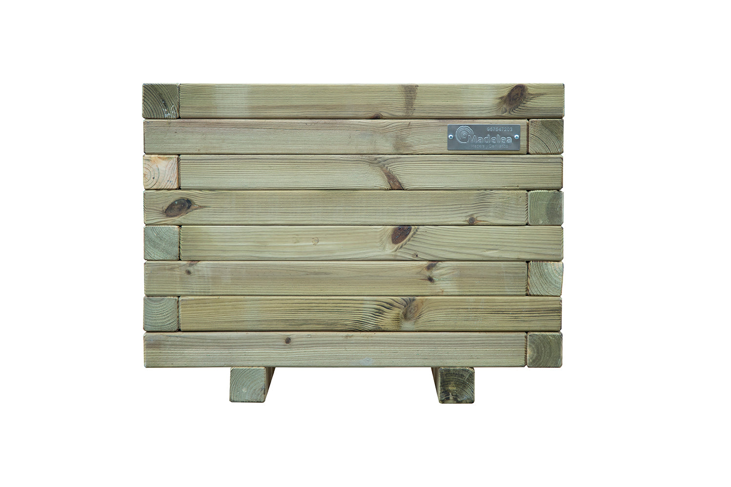 Jardinera Cuadrada De Madera Tratada Autoclave De 50 X 50 X 40 Cm 67l Incluye Bolsa Geotextil_2