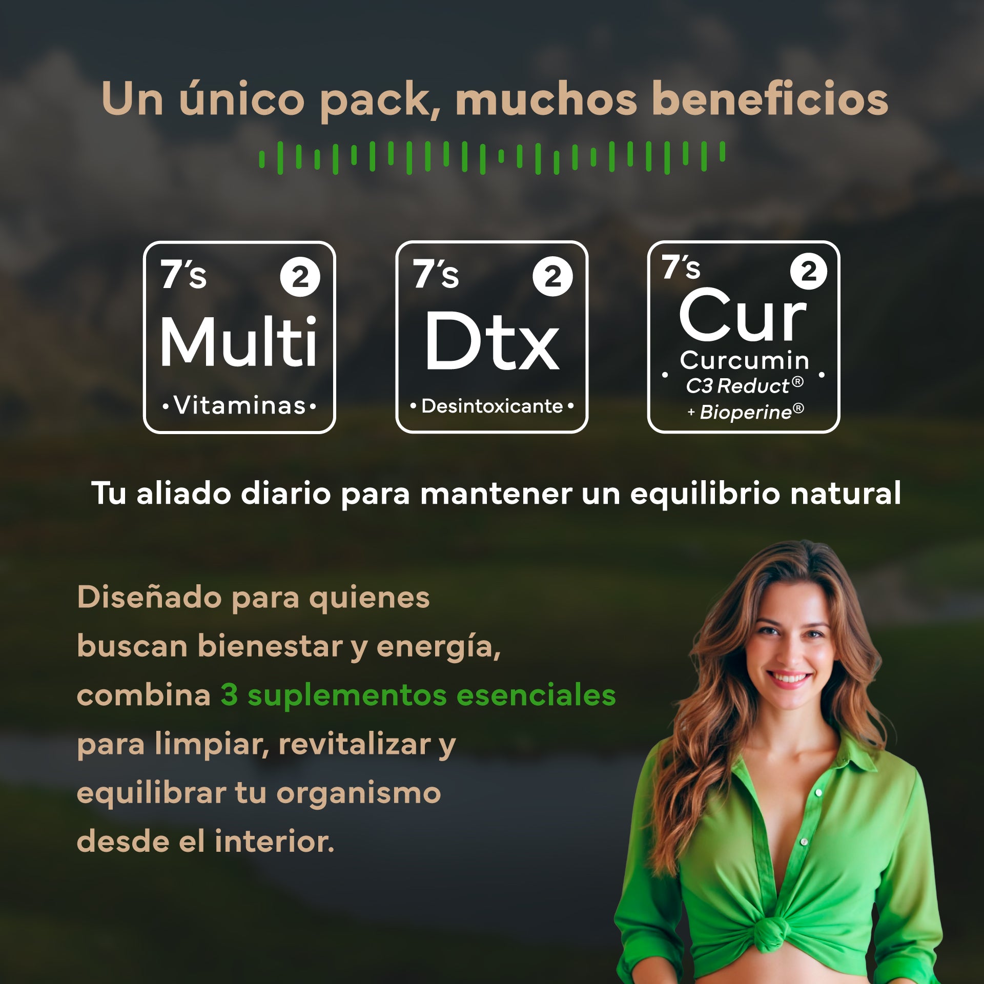 Pack Detox: Detox, Cúrcuma Y Multivitaminas. Sevens Nutrition. Limpieza Hepática Y Energía_2