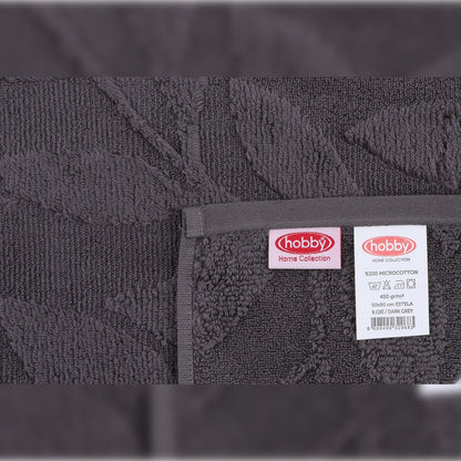 Juego De Toallas De Mano (2 Piezas) Gris Oscuro_5