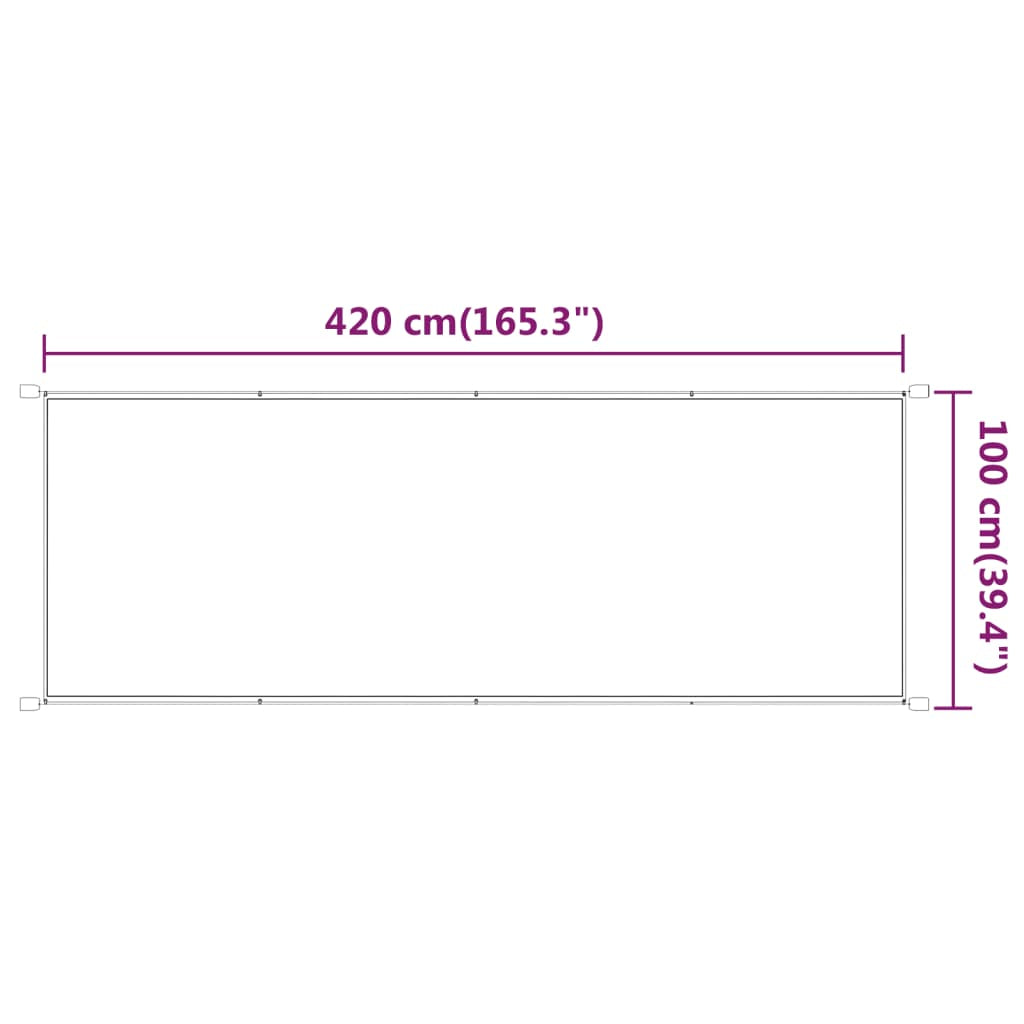 Vidaxl Toldo Vertical Gris Antracita 100x420 Cm Tela Oxford_2
