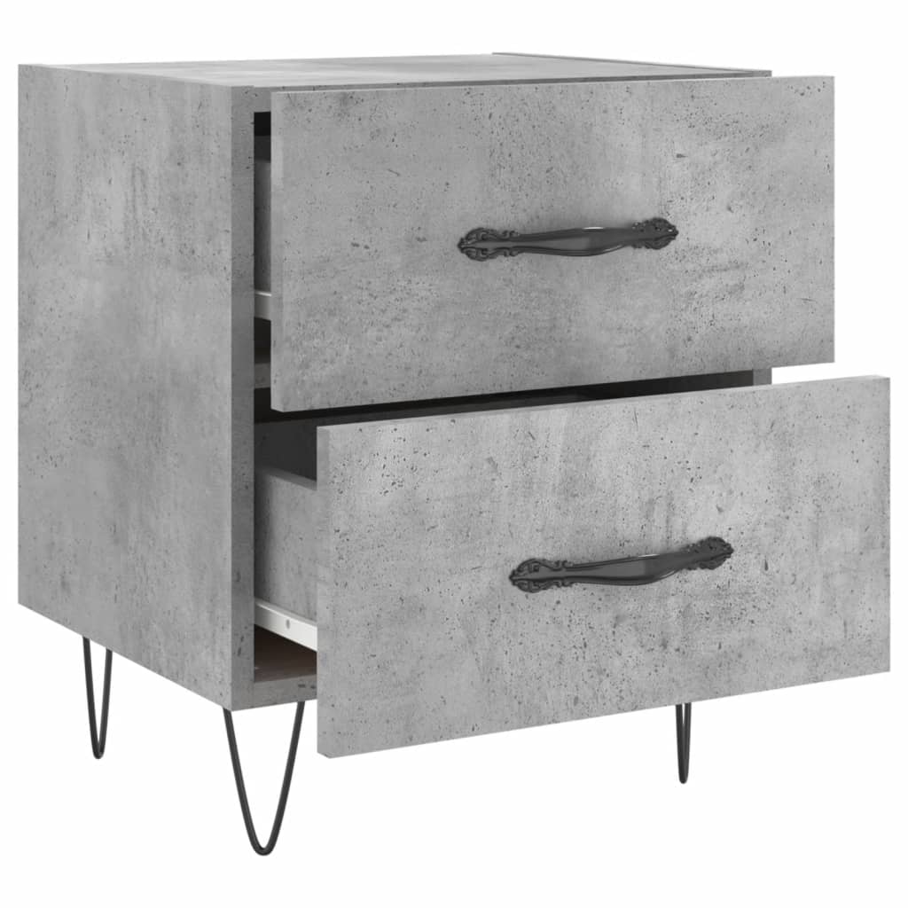 Mesita De Noche Madera Ingeniería Gris Hormigón 40x35x47,5 Cm_3