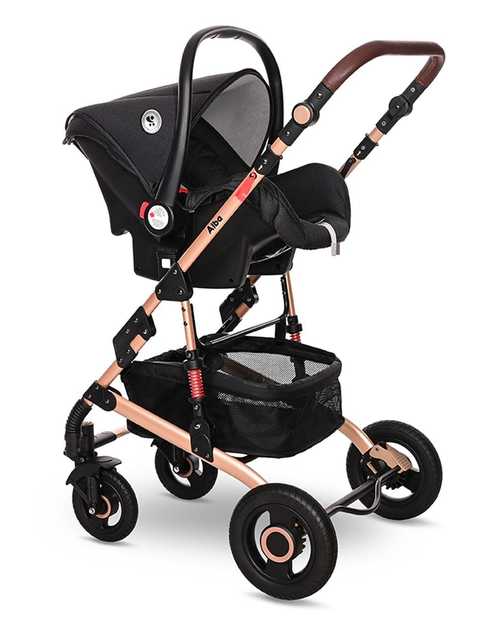 Carrito De Bebé Trío Convertible Alba Premium Black_4