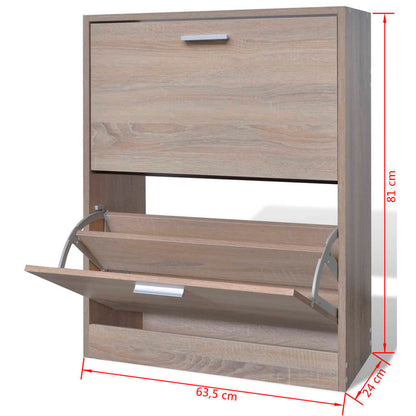 Mueble Zapaterocolor Roble Con 2 Compartimentos / Vetonek_4