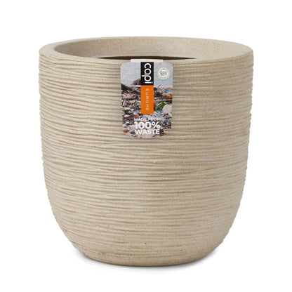 Capi Macetero Waste Rib Beige Terrazo 35x34 Cm_0