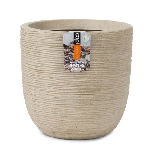 Capi Macetero Waste Rib Beige Terrazo 35x34 Cm_0
