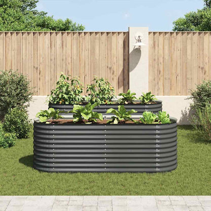 Arriate De Acero Galvanizado Gris 240x80x81 Cm_2