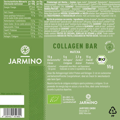 Barra de Colagénio Matcha Orgânico 55g