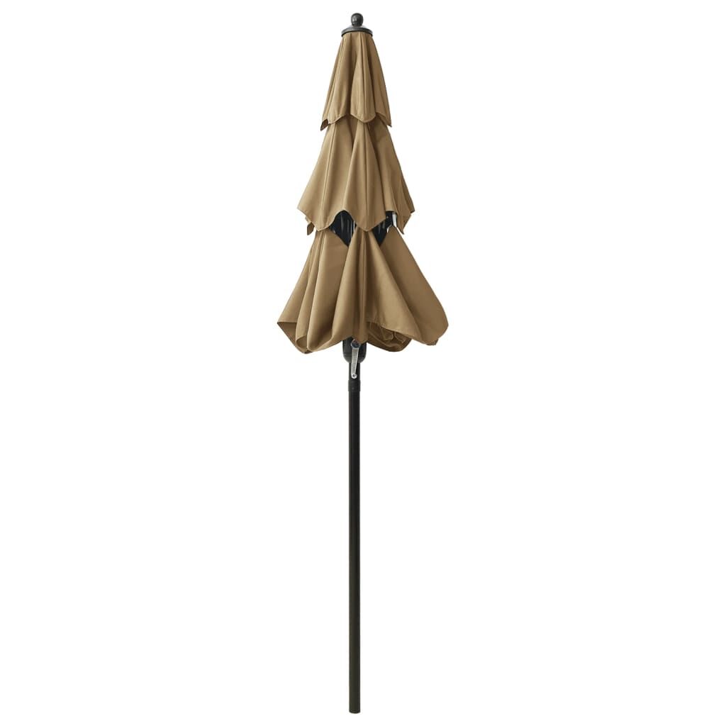 Vidaxl Sombrilla De Jardín De 3 Niveles Con Palo De Aluminio Taupe 2 M_3