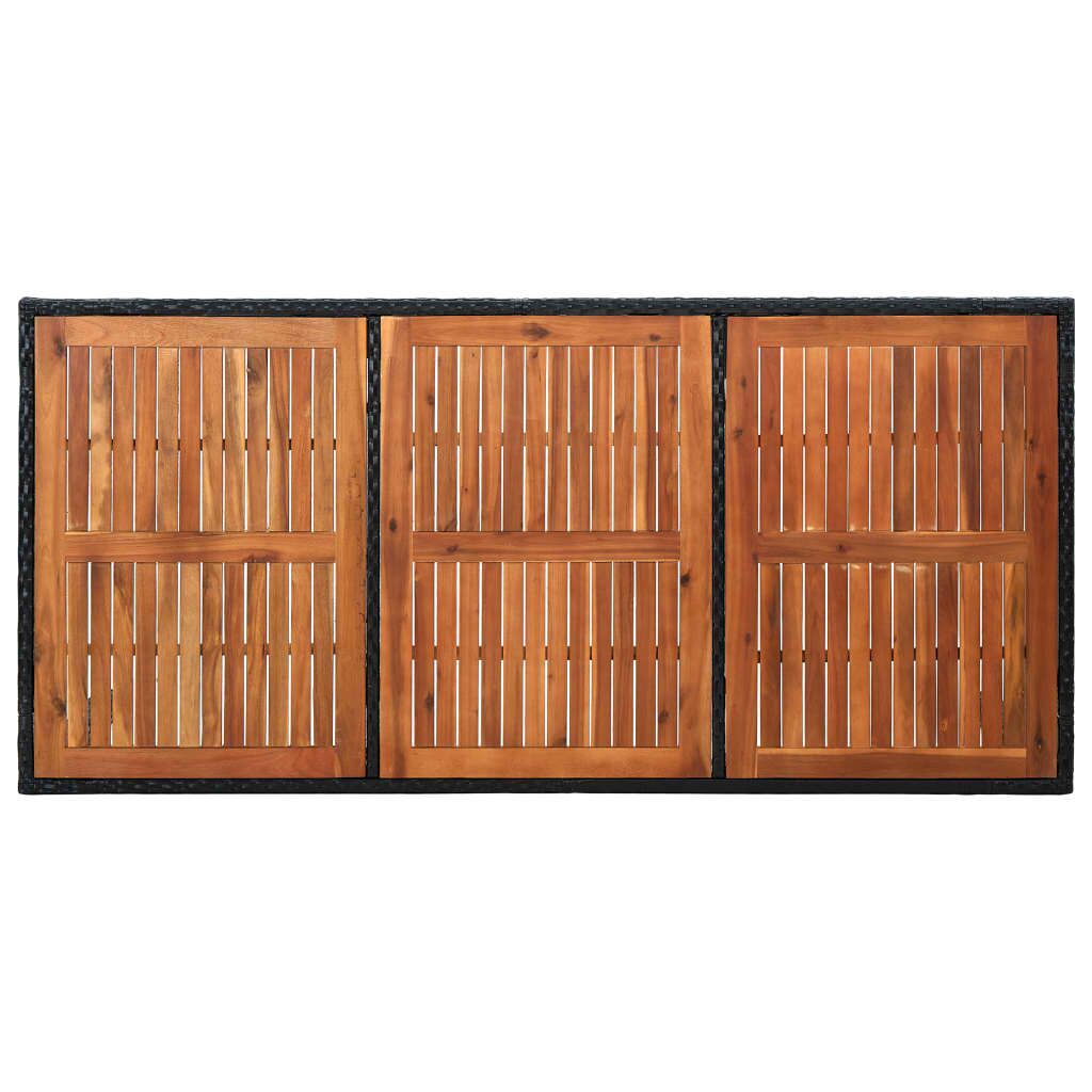 Vidaxl Set Comedor De Jardín 9 Piezas Y Cojines Ratán Sintético Negro_3