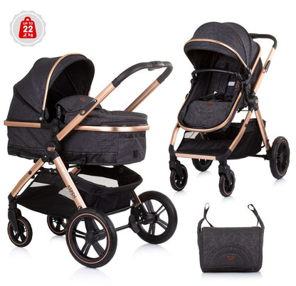 Carrito De Bebé Dúo Convertible Aspen Hasta 22 Kg Ebony_0