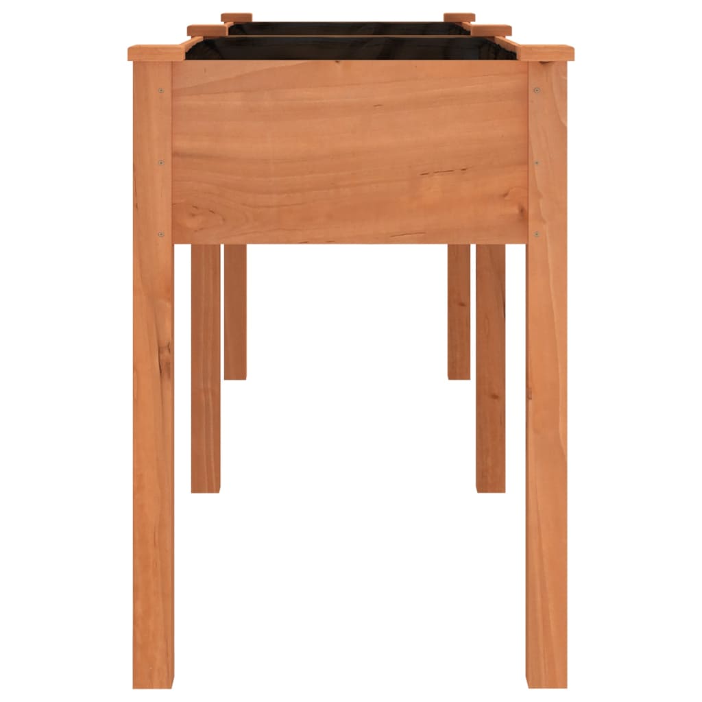 Jardinera Con Forro Madera Maciza De Abeto Marrón 203x53x76 Cm_4