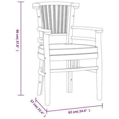Vidaxl Juego De Comedor Para Jardín 5 Piezas Madera Maciza De Teca_2
