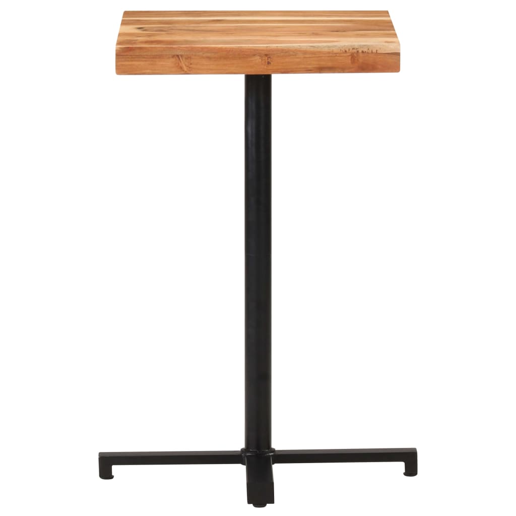 Mesa Alta De Bar Cuadrada Madera De Acacia Maciza 50x50x110 Cm_0