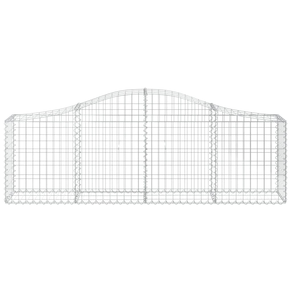 Cestas De Gaviones 4 Uds Forma De Arco Hierro 200x30x60/80 Cm_3