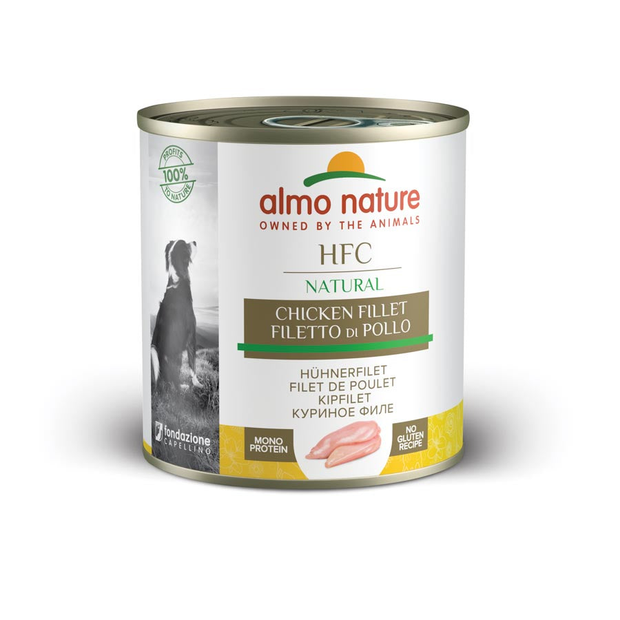 12ux280gr Lata De Comida Almo Para Perro Hfc De Filete Pollo_0