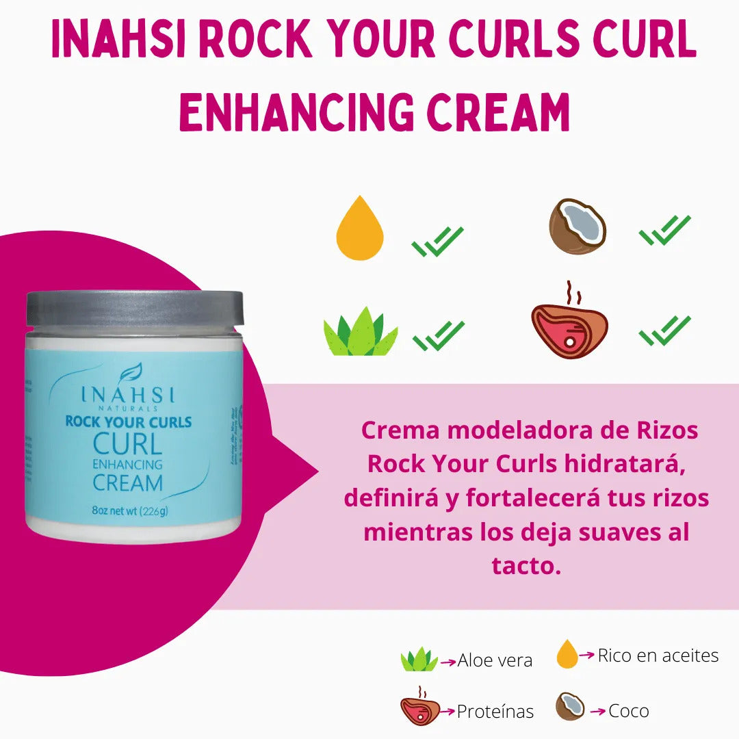 Crema De Peinar Rock Your Curls Curl Enhancing Cream Inahsi Naturals 226g_1