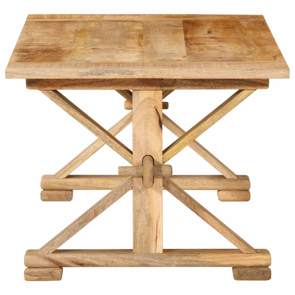 Mesa De Centro Madera Maciza De Mango 110x52x40 Cm_1
