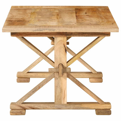Mesa De Centro Madera Maciza De Mango 110x52x40 Cm_1