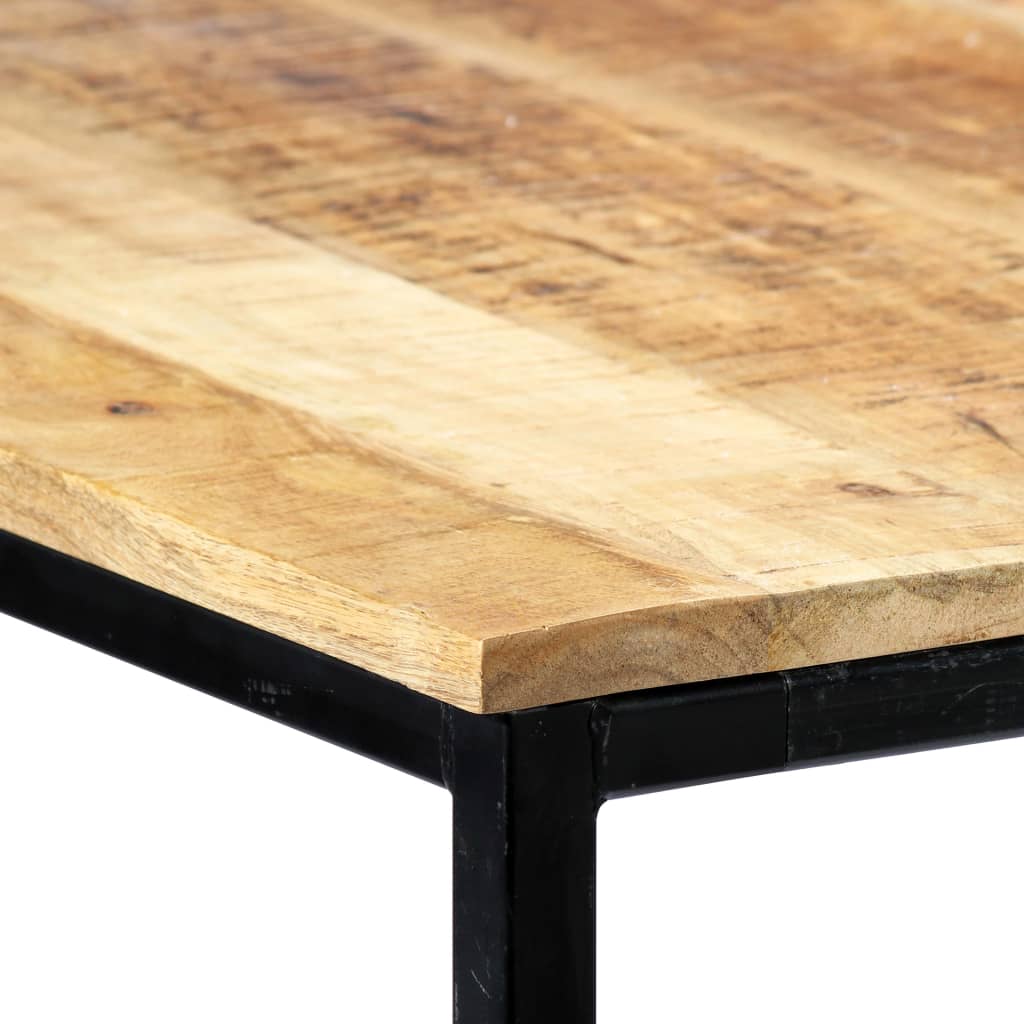 Mesa De Comedor Madera Maciza De Mango Rugosa 180x90x75 Cm_3