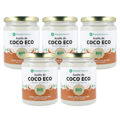 Pack 5x Óleo de coco ECO Planeta Huerto 430 ml