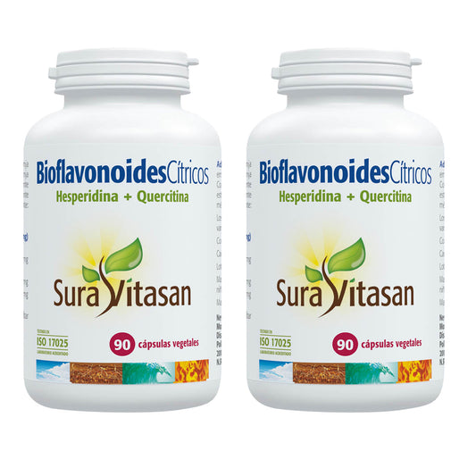 Embalagem de 2 Bioflavonoides Cítricos, 90 cápsulas, Sura Vitasan