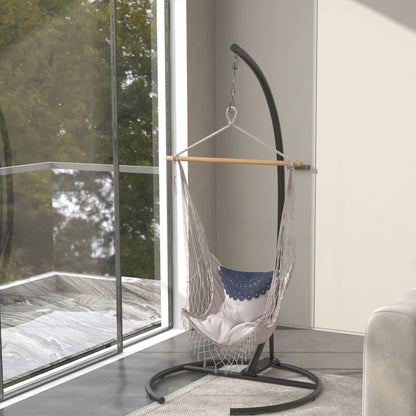 Outsunny Soporte Para Silla Colgante De Metal Con Base Estable Ø102x195 Cm Negro_3