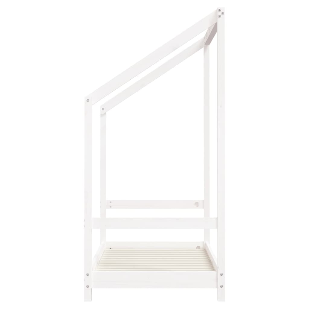 Estructura De Cama Para Niños Madera De Pino Blanco 2x(70x140) / Vetonek_2