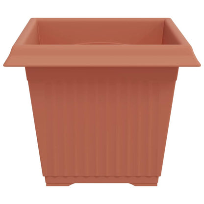 Maceta Cuadrada Para Flores 6 Uds. Rojo Ladrillo Plástico_5