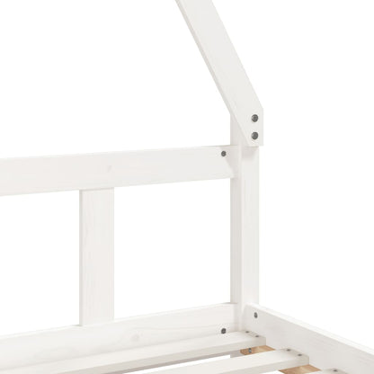 Estructura De Cama Para Niños Madera De Pino Blanco 90x190 Cm / Vetonek_2