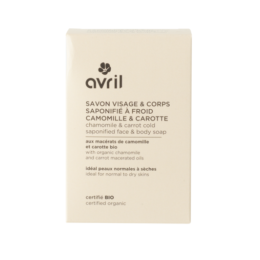 Sabonete saponificado a frio Camomila e Cenoura, Avril, 100 ml