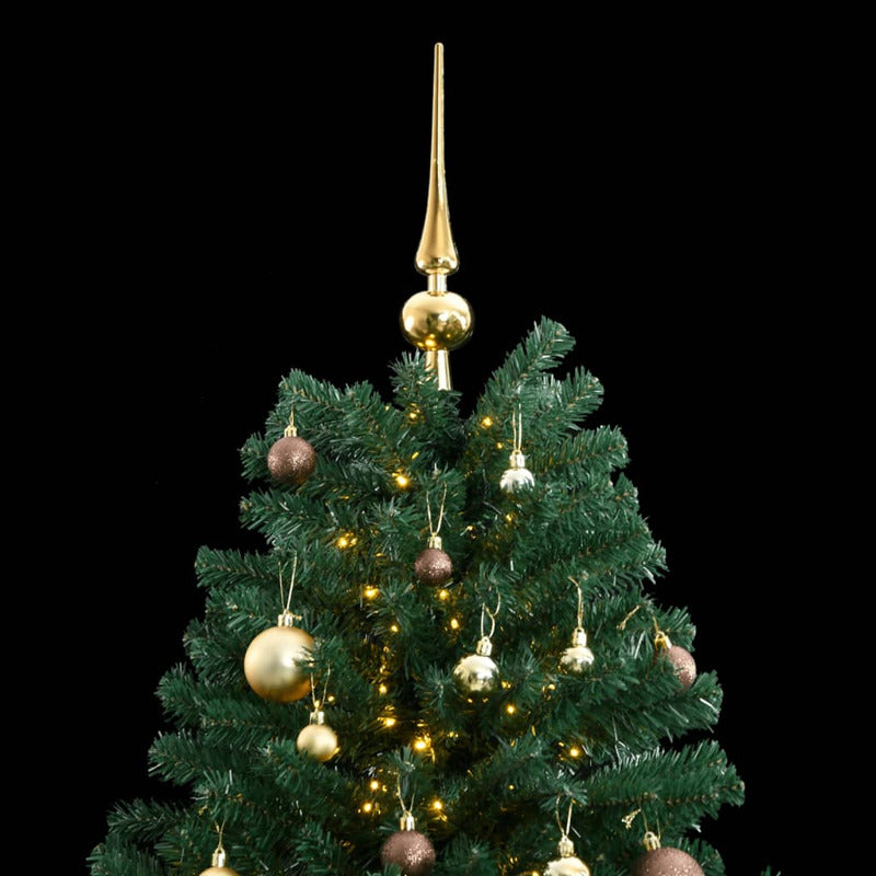 Vidaxl Árbol De Navidad Artificial Con Bisagras 300 Led Y Bolas 240 Cm_1