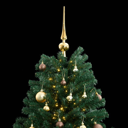 Vidaxl Árbol De Navidad Artificial Con Bisagras 300 Led Y Bolas 240 Cm_1
