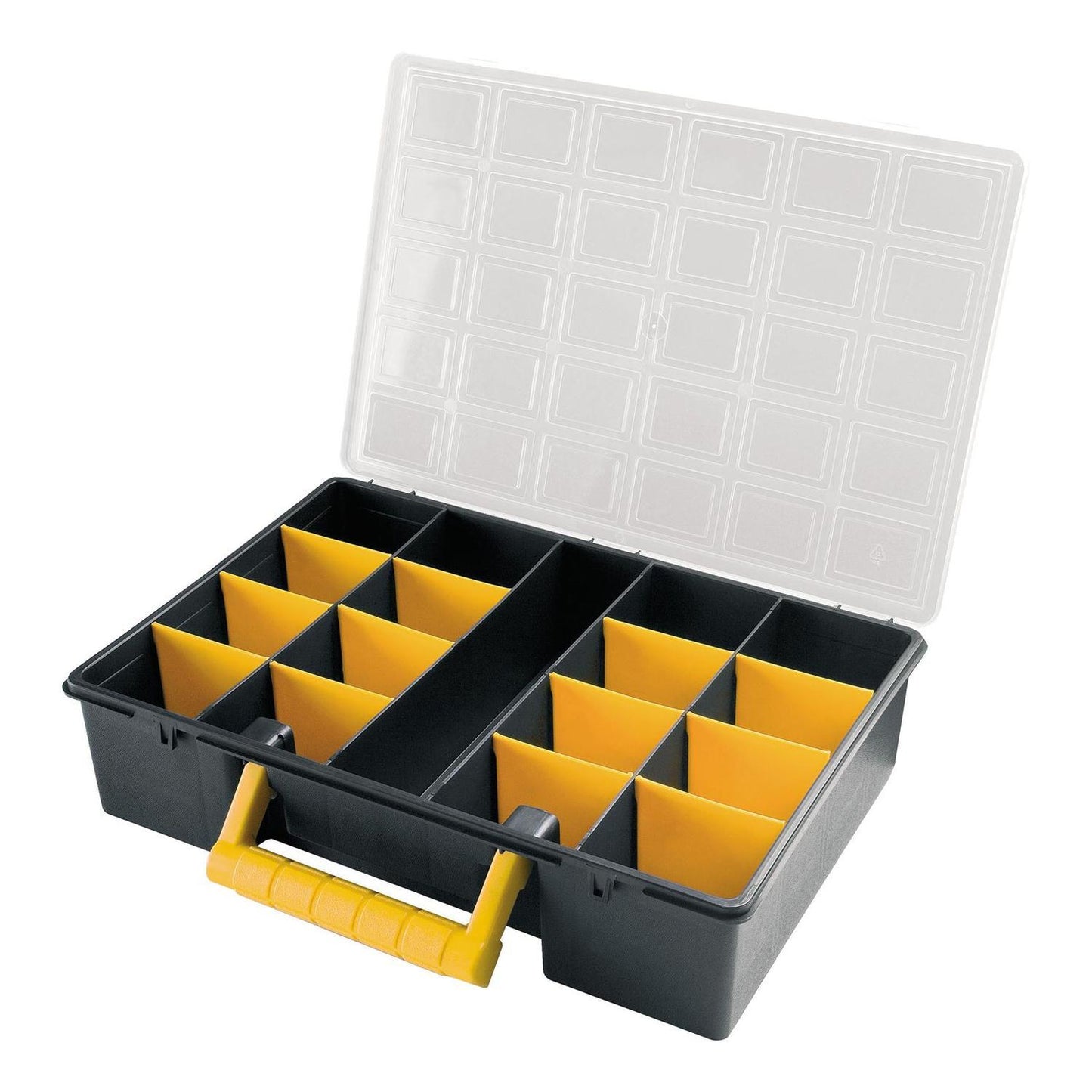 Maletin Organizador Plastico 17 Compartimentos Con Separadores Ajustables 360x252x64 Mm._0