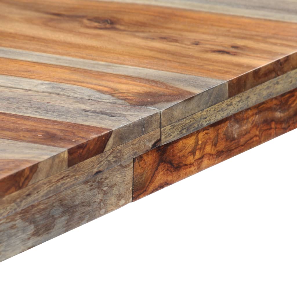 Mesa De Comedor De Madera Maciza De Sheesham Gris 180x90x76 Cm_4