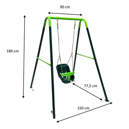 Columpio Individual Metalico Masgames Babol Con Asiento Bebe._2
